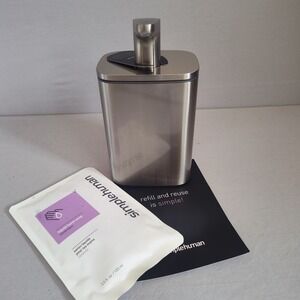 Simplehuman Pulse Pump Soap Dispenser Brushed Stainless Steel KT1188 with Refill